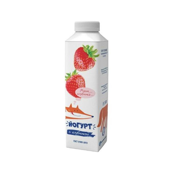 Йогурт питьевой Большая Кружка клубника 2,5% 800 мл