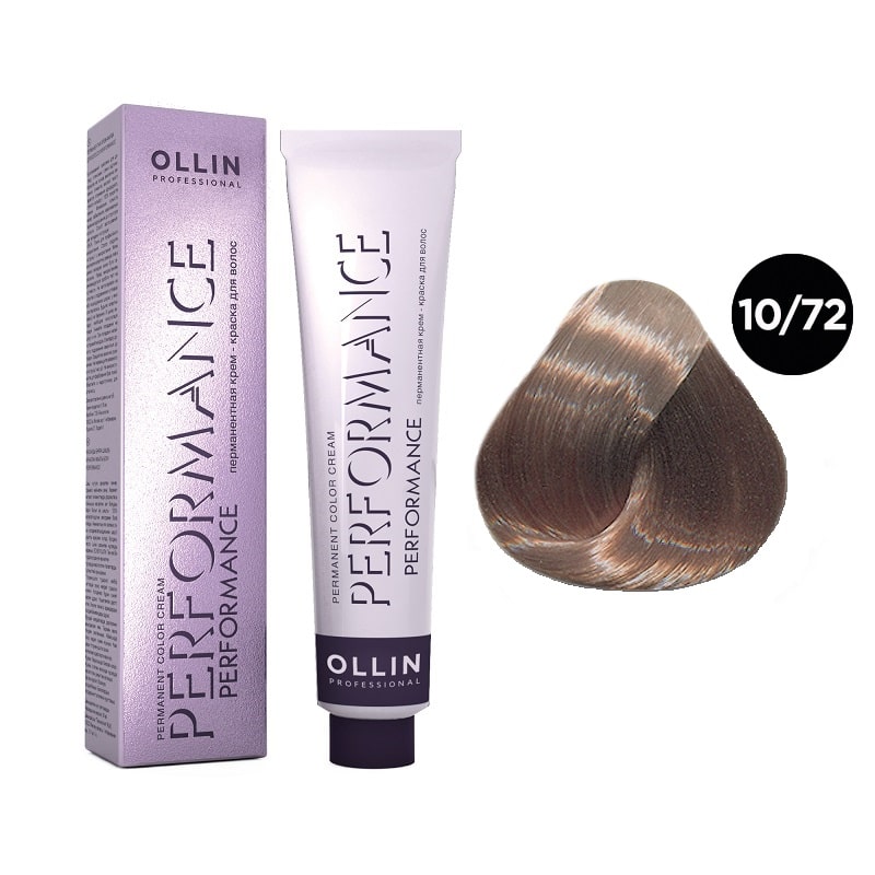 Краска для волос Ollin Professional 10/72 светлый блондин коричнево-фиолетовый, 60 мл фиксирующая маска уход 3 ollin x plex