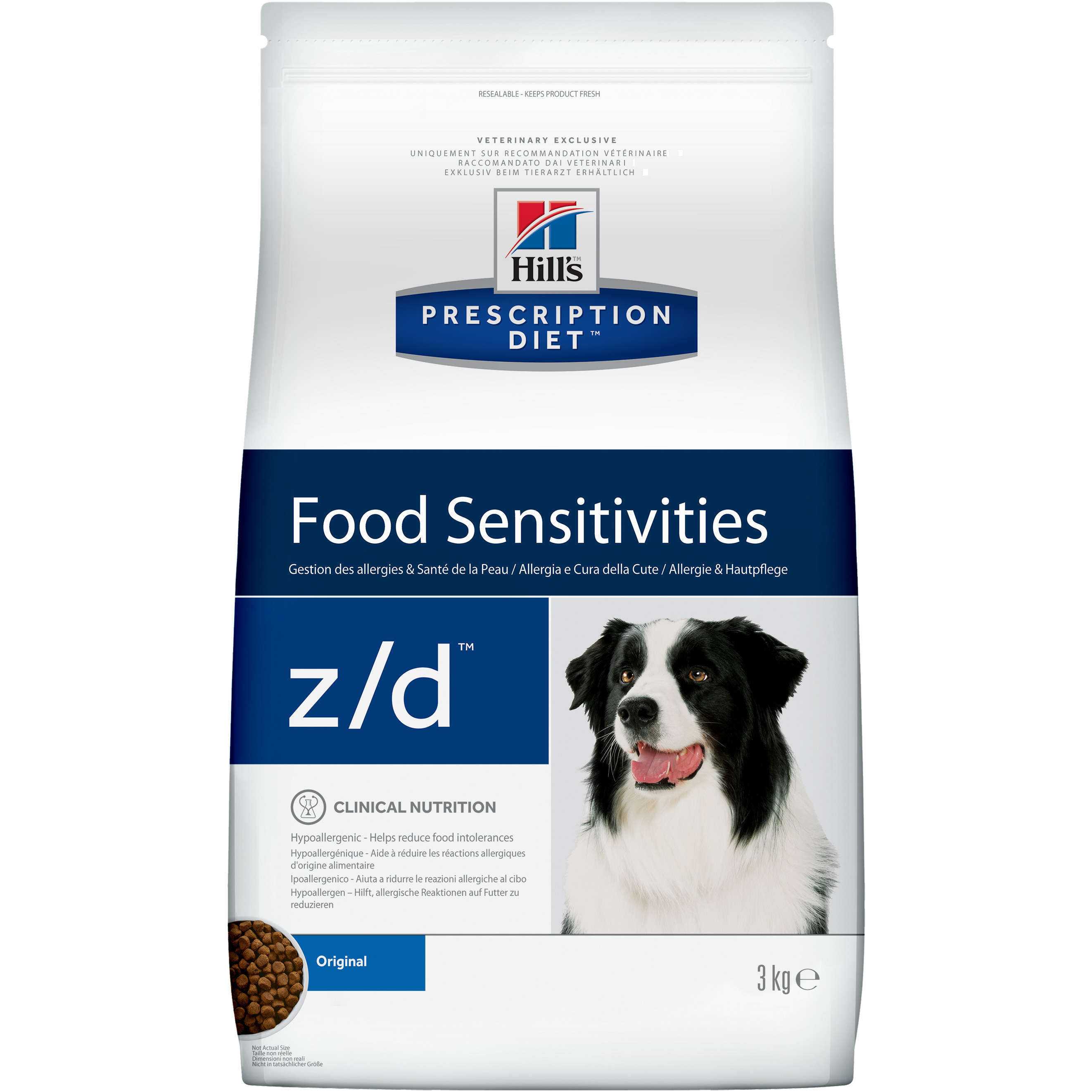 фото Сухой корм для собак hill's prescription diet z/d food sensitivities original, мясо, 3кг