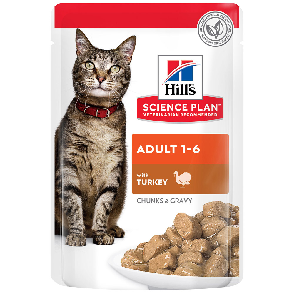 фото Влажный корм для кошек hill's science plan adult 1-6, индейка, 12шт, 85г