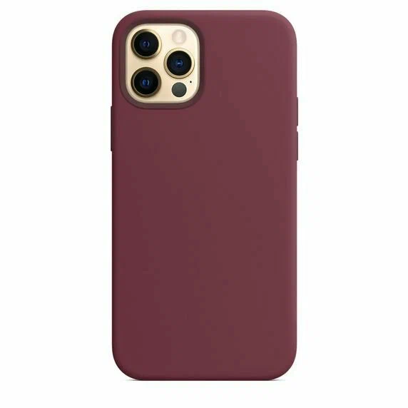 

Чехол для iPhone 12/12 Pro Silicone темно-вишневый, Бордовый