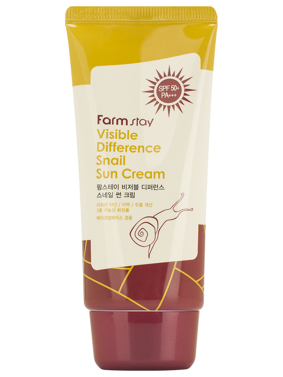 Солнцезащитный крем Farm Stay с муцином улитки SPF50+ PA+++ 70г