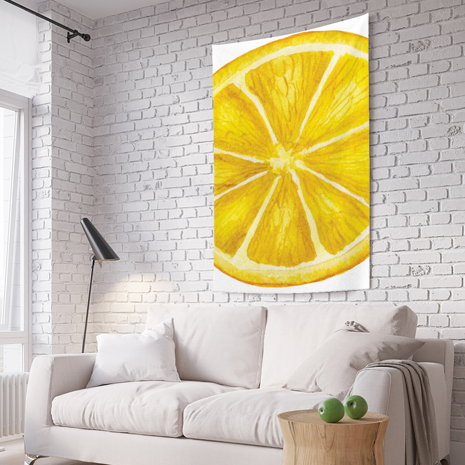 

Вертикальное фотопанно на стену JoyArty JoyArty "Акварельная половинка лимона"150х200 см, Акварельная половинка лимона