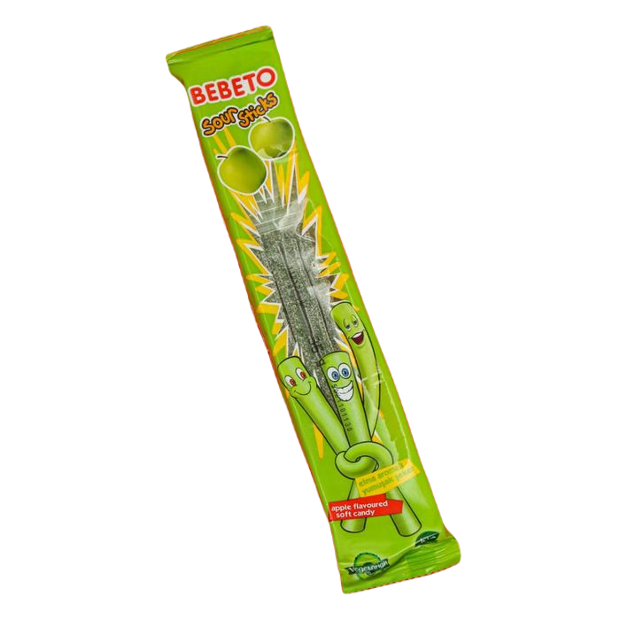 Жевательный мармелад BEBETO SOUR STICKS, со вкусом яблока, 35 г