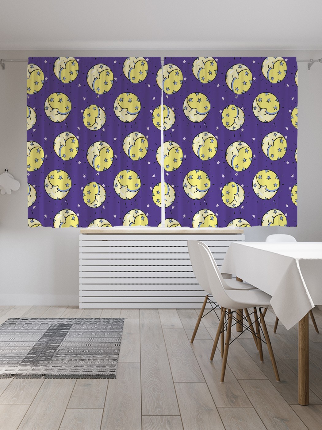 

Классические шторы JoyArty "Молодой месяц", серия Oxford DeLux, 2 полотна 145x180 см, Молодой месяц