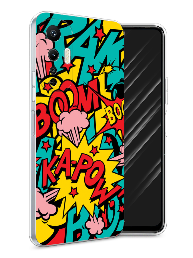 

Чехол Awog на Infinix Hot 20S "Постер pop art", Голубой;желтый;красный, 3103650-9