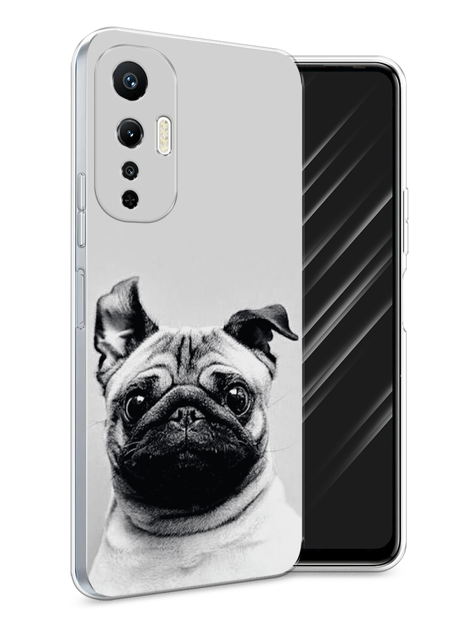 

Чехол Awog на Infinix Hot 20S "Ушастый мопс", Серый, 3103650-1