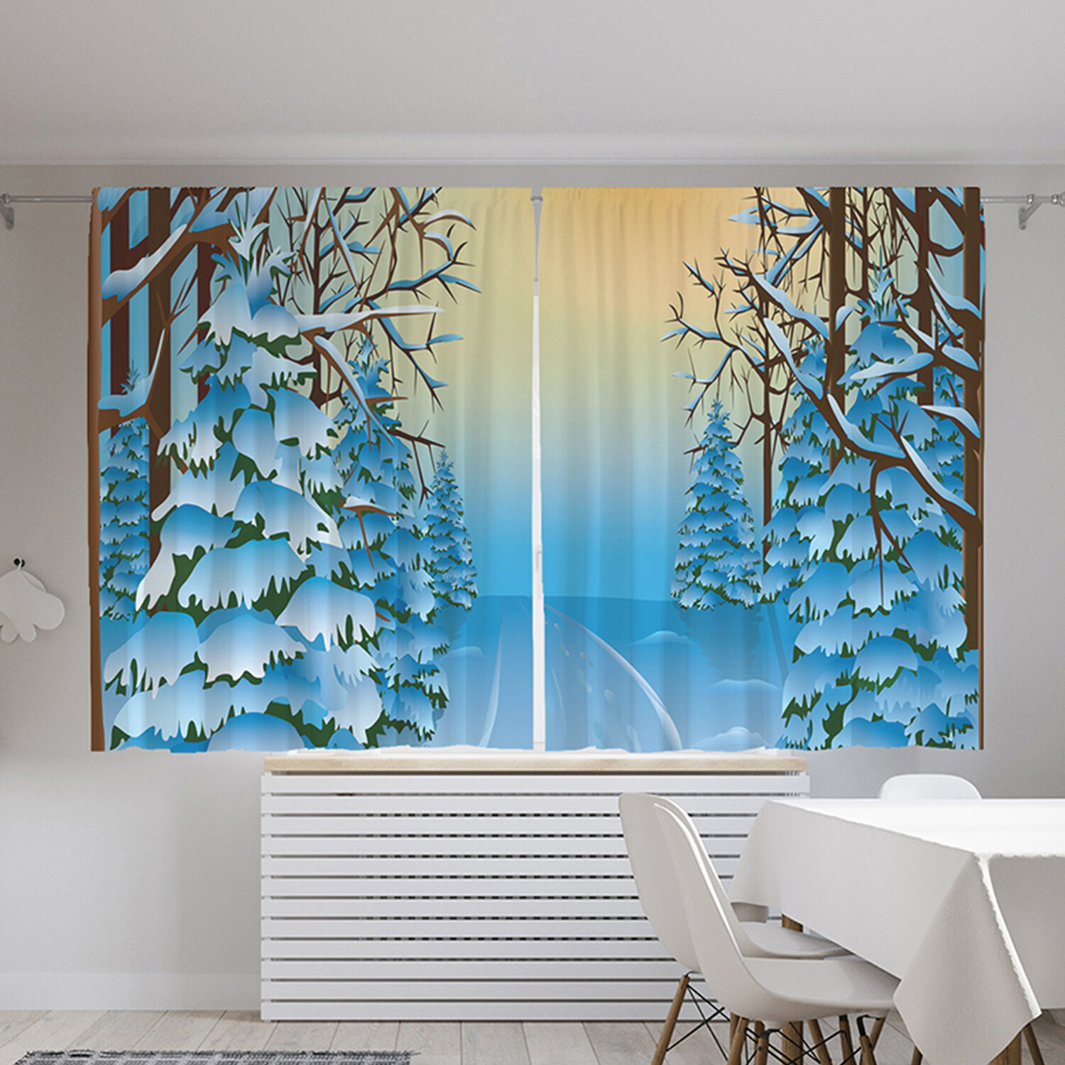 

Шторы с фотопечатью JoyArty "Восходящее солнце" из сатена, 290х180 см, Восходящее солнце