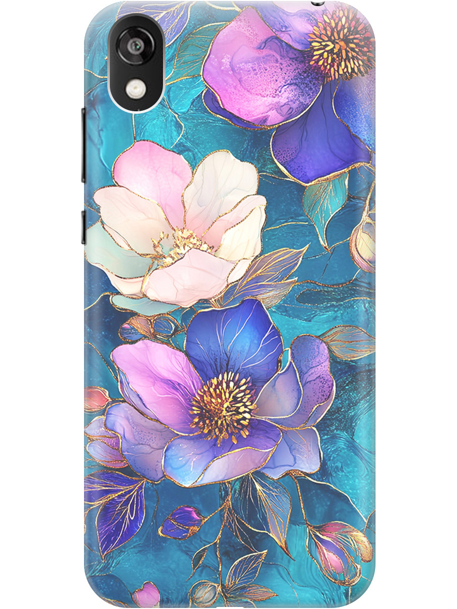 

Силиконовый чехол на Honor 8S / Huawei Y5 (2019) с принтом "Фиолетовые цветы и листья", Прозрачный;белый;синий, 721008723