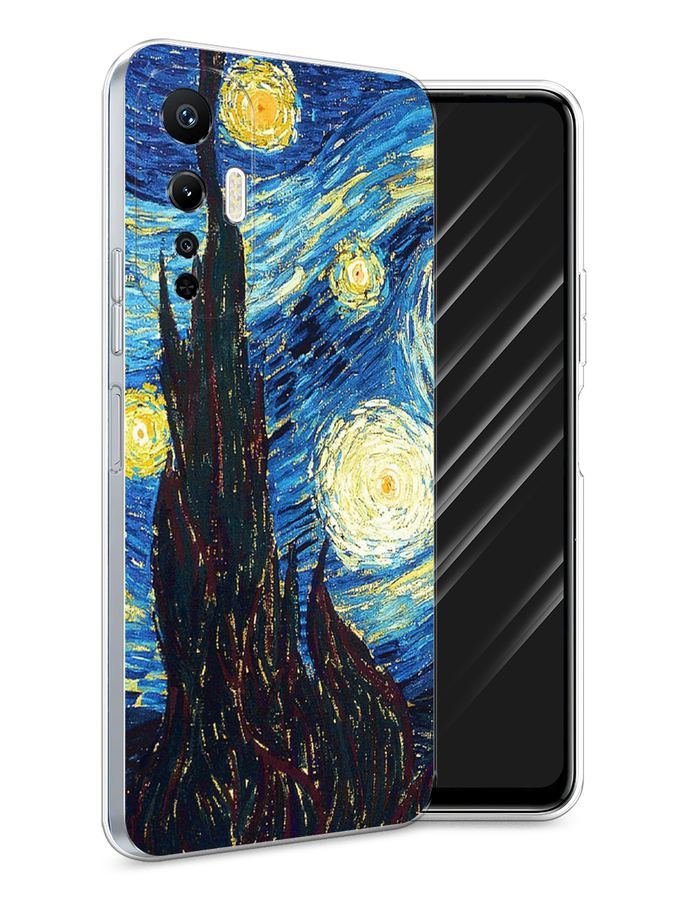 

Чехол Awog на Infinix Hot 20S "Ван Гог Звездная ночь", Желтый, 3103650-9