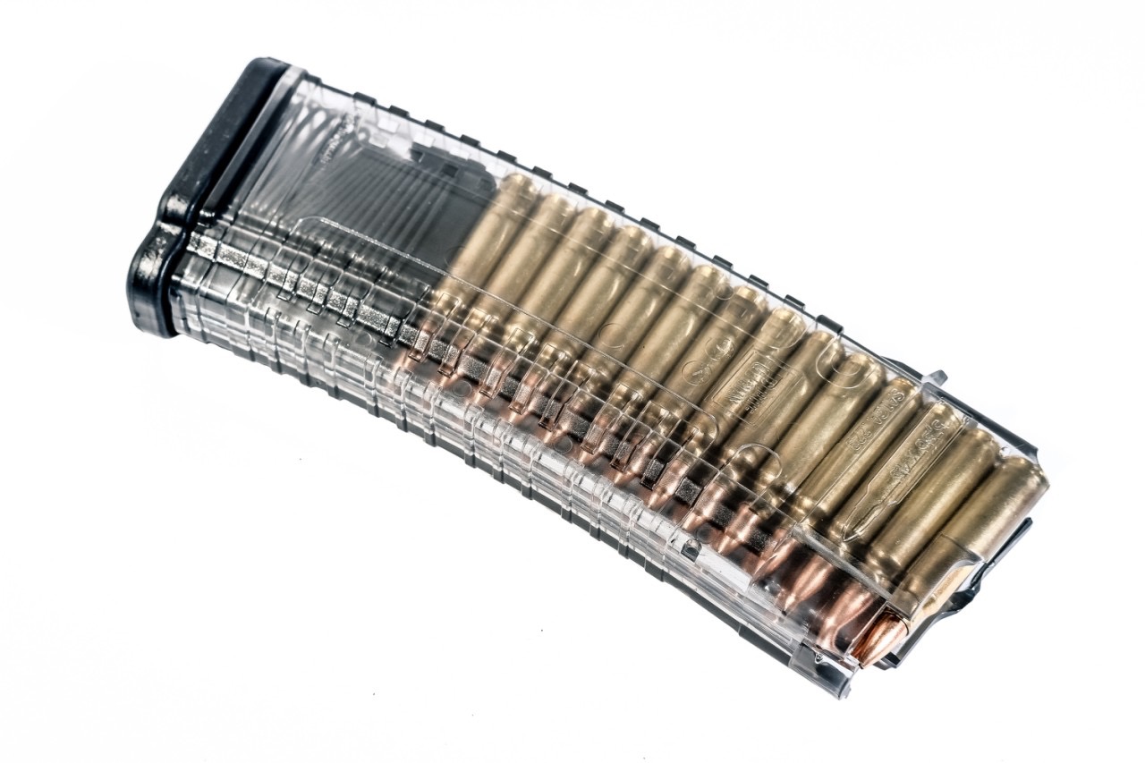фото Магазин pufgun на сайга мк223, 5,56х45, 30 патронов, поликарбонат, прозрачный, 187г. nobrand