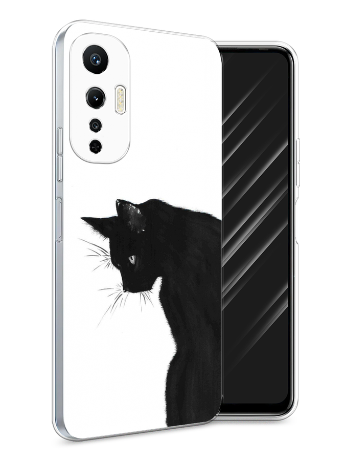 

Чехол Awog на Infinix Hot 20S "Black cat", Черный;белый, 3103650-1
