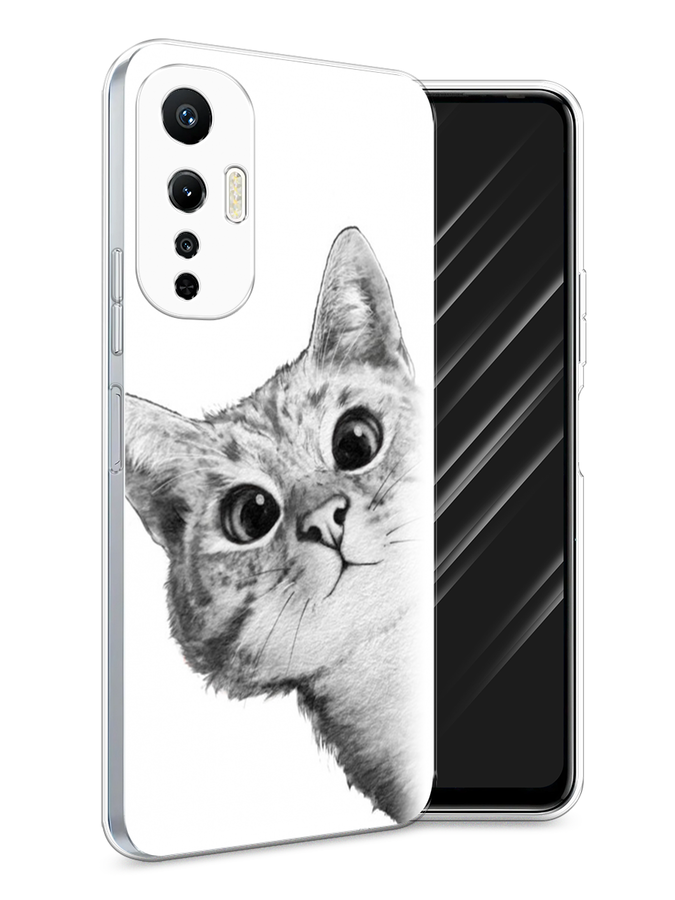 

Чехол Awog на Infinix Hot 20S "Кот рисунок черно-белый", Черный, 3103650-1