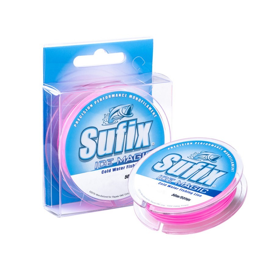 

Леска зимняя SUFIX Ice Magic 50 м бело-розовая (0.225 мм 4.4 кг), Белый;розовый, Ice Magic