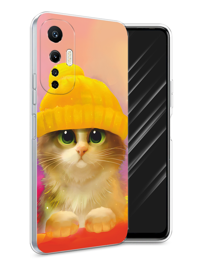 

Чехол Awog на Infinix Hot 20S "Котенок в желтой шапке", Желтый, 3103650-2
