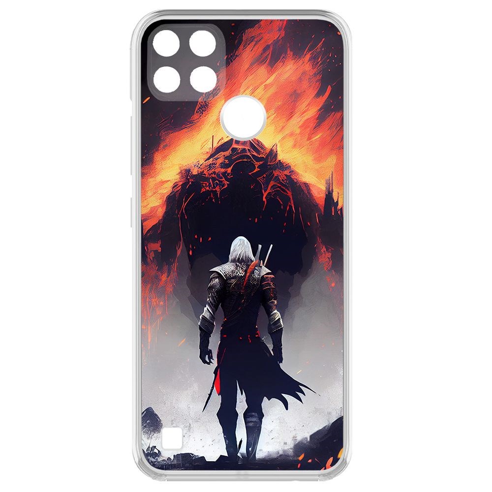 

Чехол-накладка Krutoff Clear Case Ведьмак. Геральт для Realme C25Y, Прозрачный