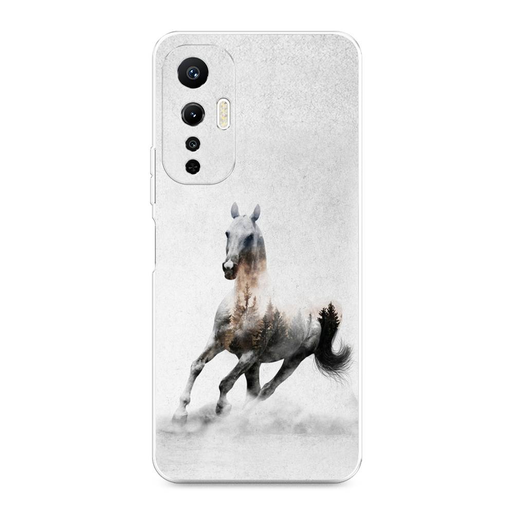 

Чехол Awog на Infinix Hot 20S "Лошадь лес", Серый;черный, 3103650-2