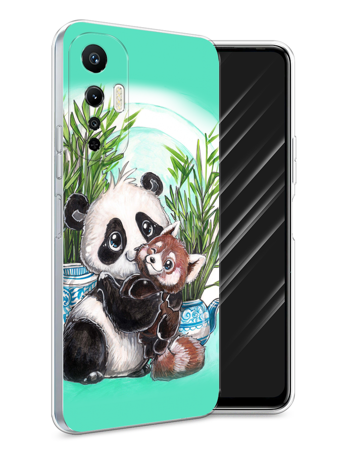 

Чехол Awog на Infinix Hot 20S "Друзья зверята", Голубой;белый;черный, 3103650-2
