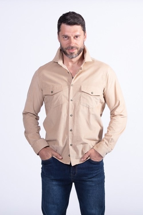 

Рубашка мужская Montana бежевая, 11043Beige
