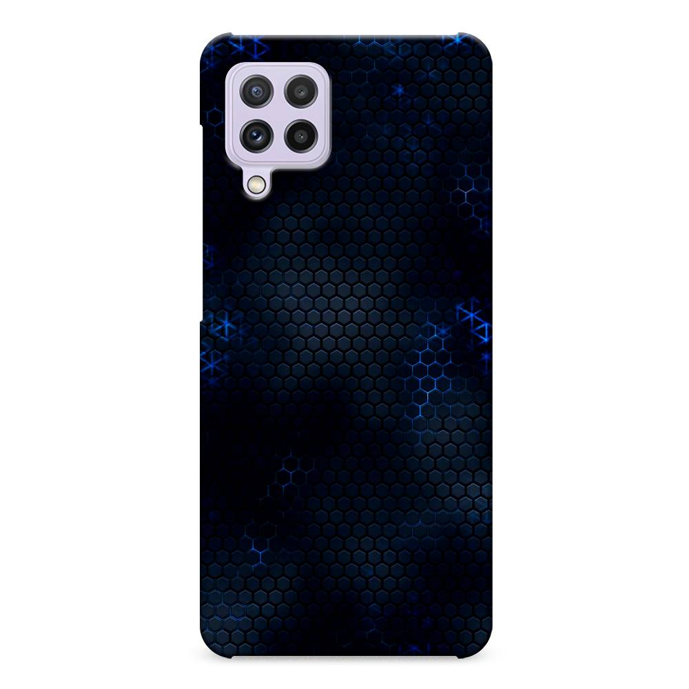 

Пластиковый чехол "Фон соты синие" на Samsung Galaxy A22