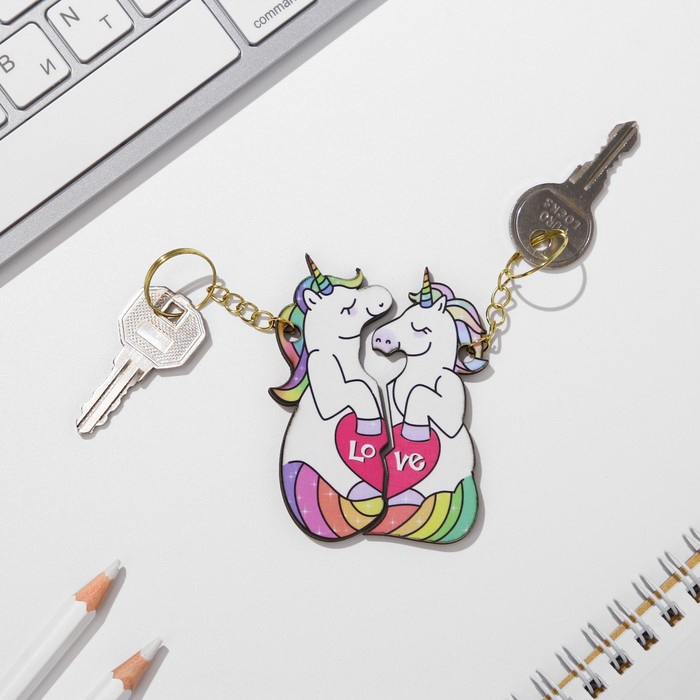 

Набор парных брелоков "Единороги", Неразлучники