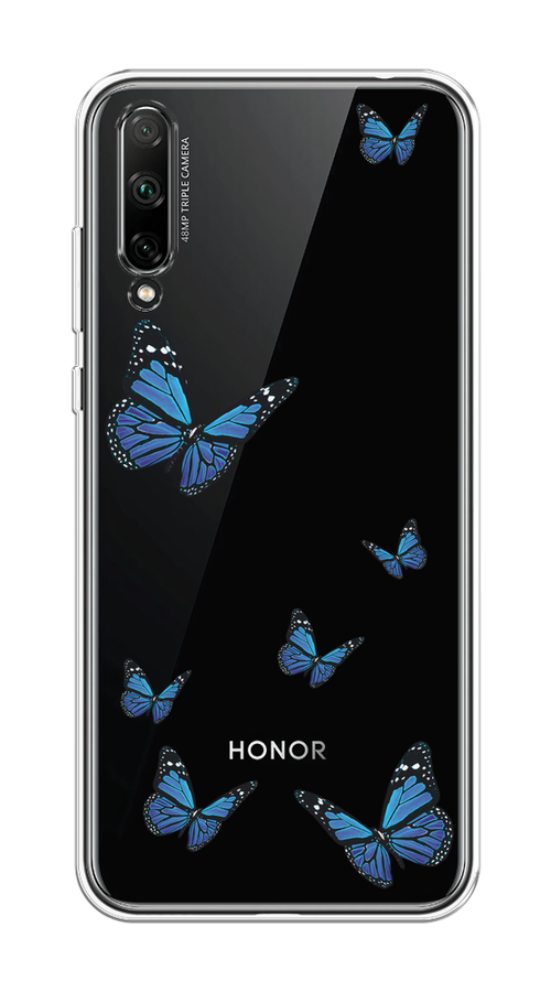 

Чехол на Honor 30i "Blue butterflies", Синий;черный, 6104050-1