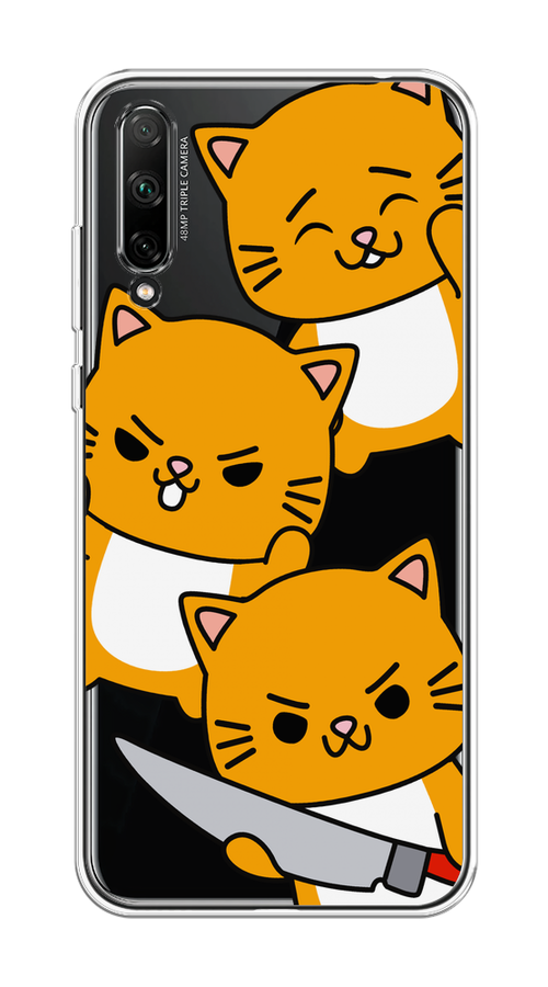 

Чехол на Honor 30i "Опасные котики", Оранжевый;серый;белый, 6104050-1
