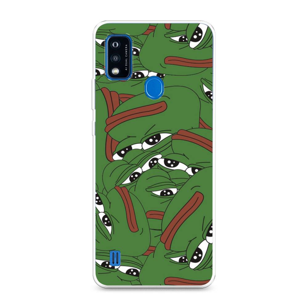 

Чехол Awog на ZTE Blade A51 / ЗТЕ Блэйд A51 "Печальный frog", Разноцветный, 134550-9