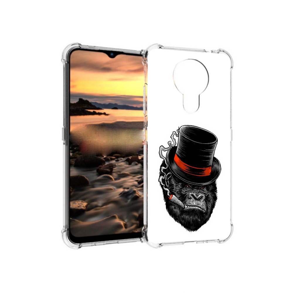 

Чехол MyPads Tocco для Nokia 1.4 дизайнерская горилла (PT159954.115.431), Прозрачный, Tocco