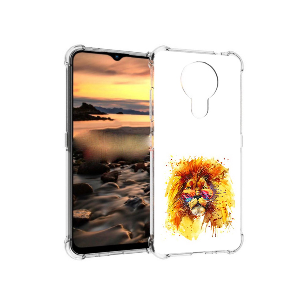 

Чехол MyPads Tocco для Nokia 1.4 лев в очках (PT159954.115.436), Прозрачный, Tocco