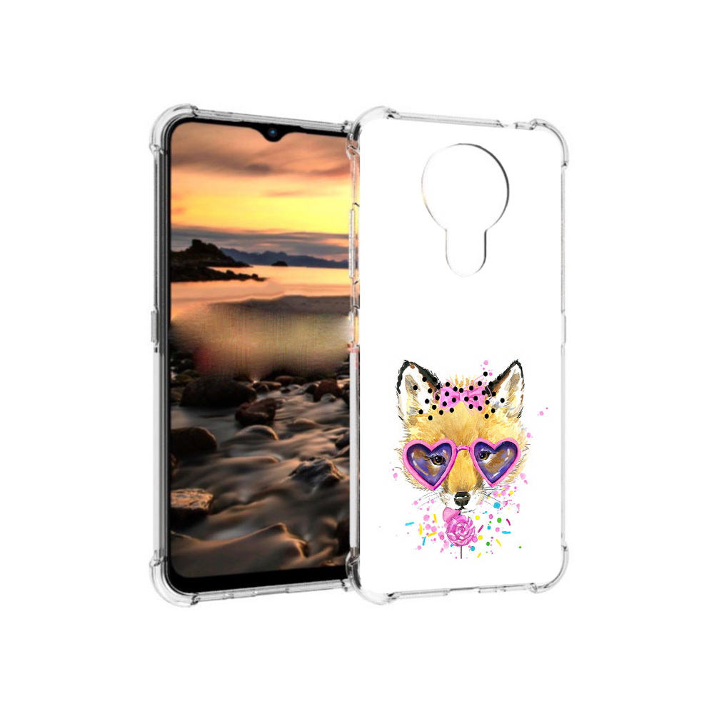 

Чехол MyPads Tocco для Nokia 1.4 лисенок с бантиком (PT159954.115.441), Прозрачный, Tocco