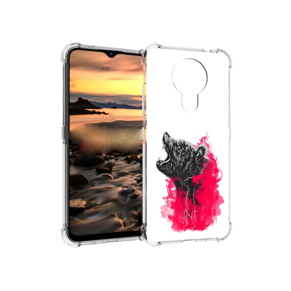 

Чехол MyPads Tocco для Nokia 1.4 медведь в дымке (PT159954.115.463), Прозрачный, Tocco