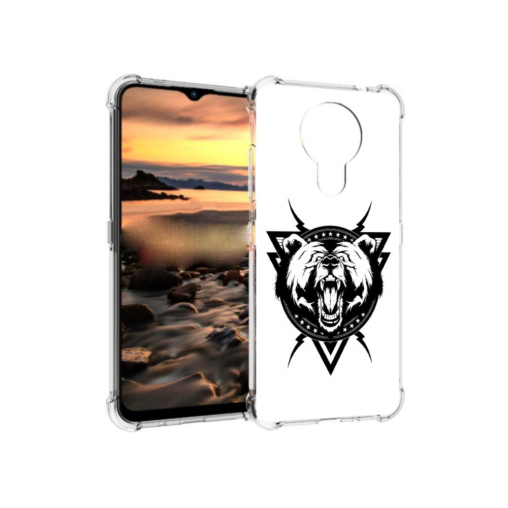 

Чехол MyPads Tocco для Nokia 1.4 медведь в треугольнике (PT159954.115.464), Прозрачный, Tocco