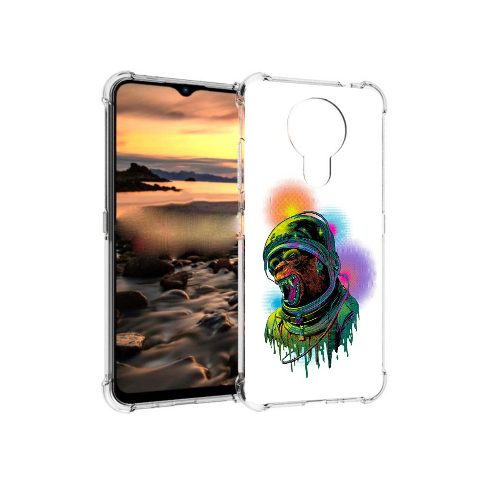 

Чехол MyPads Tocco для Nokia 1.4 медведь космонавт (PT159954.115.466), Прозрачный, Tocco