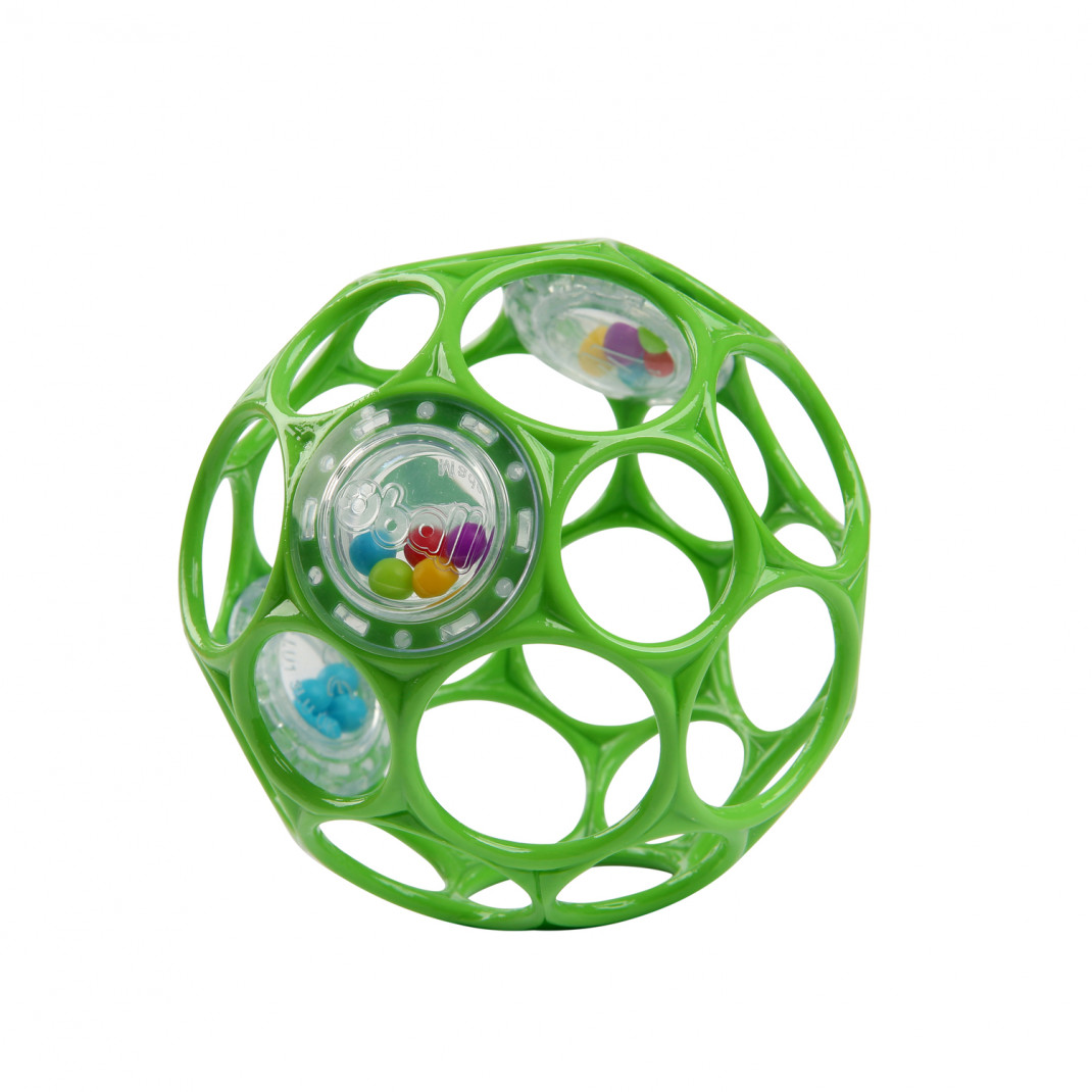 Развивающая игрушка Bright Starts мяч Oball с погремушкой (зеленый) bright starts развивающая игрушка мяч oball с погремушкой зеленый