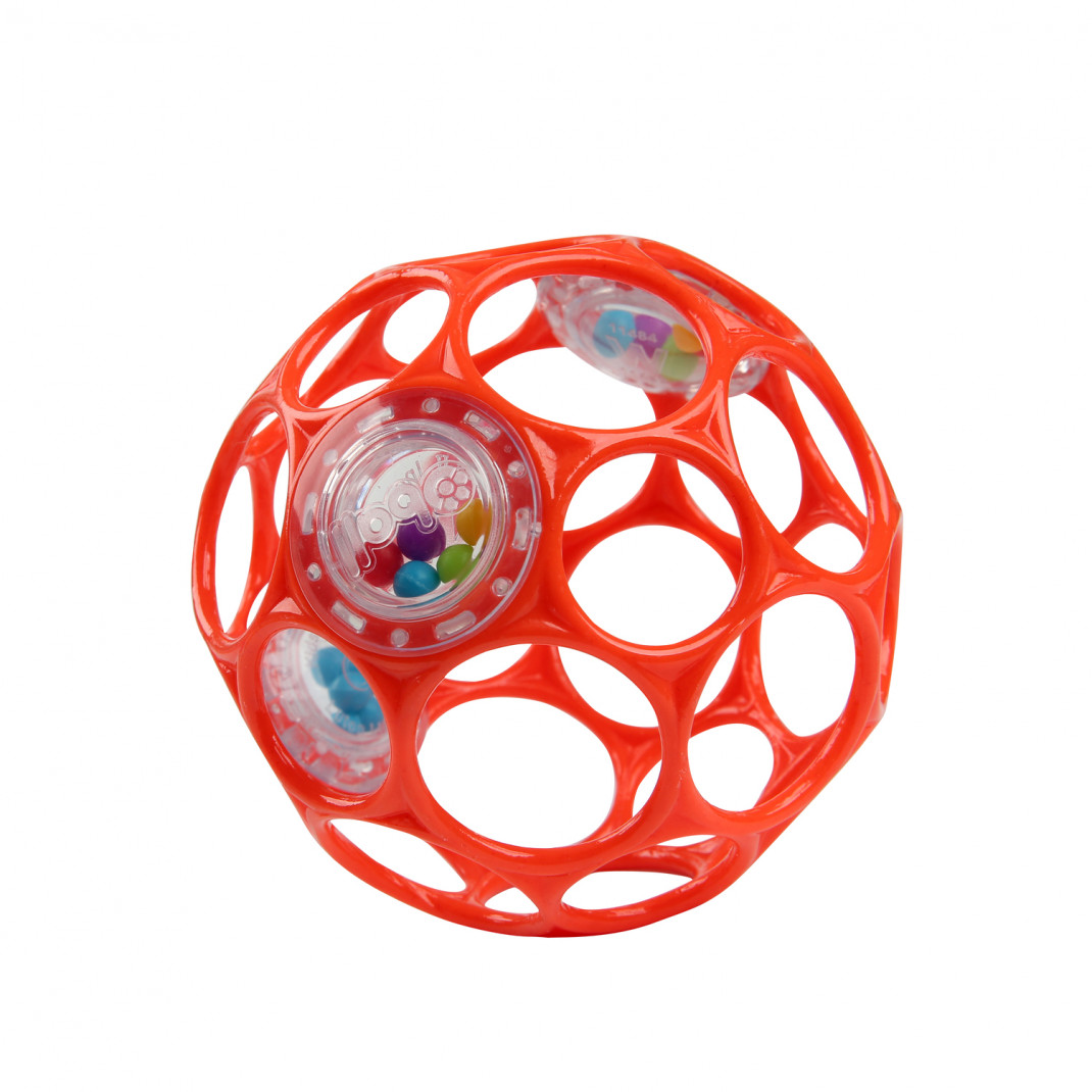 фото Развивающая игрушка bright starts мяч oball с погремушкой (красный)