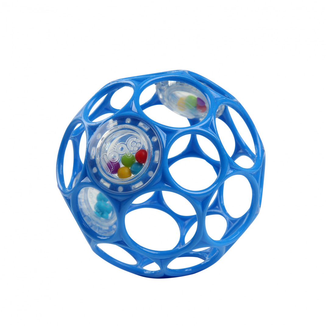 фото Развивающая игрушка bright starts мяч oball с погремушкой (синий)