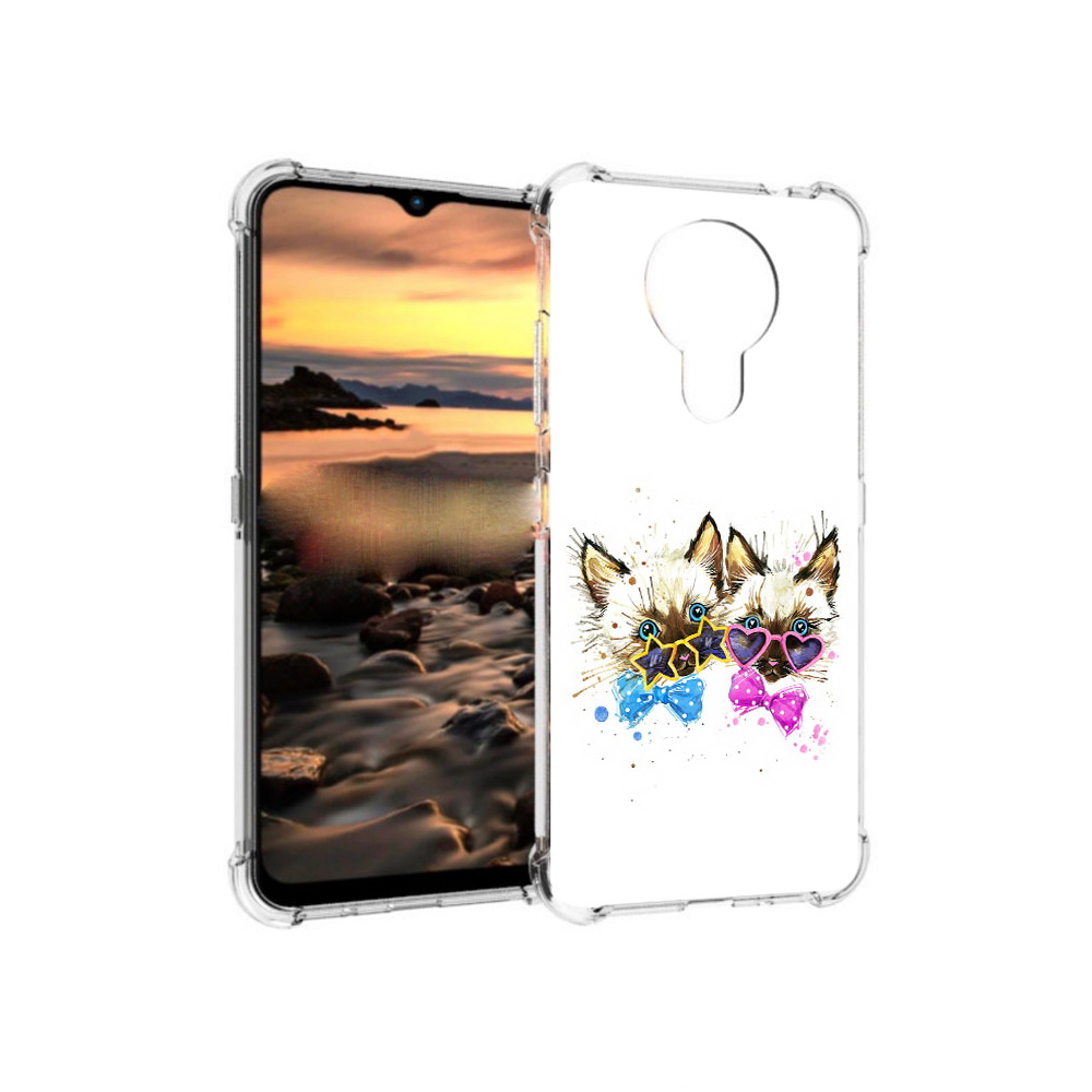 

Чехол MyPads Tocco для Nokia 1.4 милые котята (PT159954.115.474), Прозрачный, Tocco