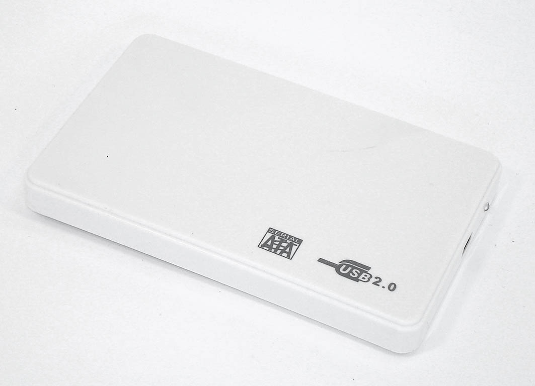 фото Бокс для жесткого диска 2,5" пластиковый usb 2.0 dm-2508 белый oem