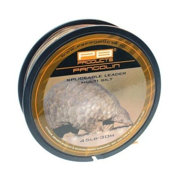 

Противозакручиватель с сердечником PB Products PANGOLIN Leader/45lb/30m - Multi Silt