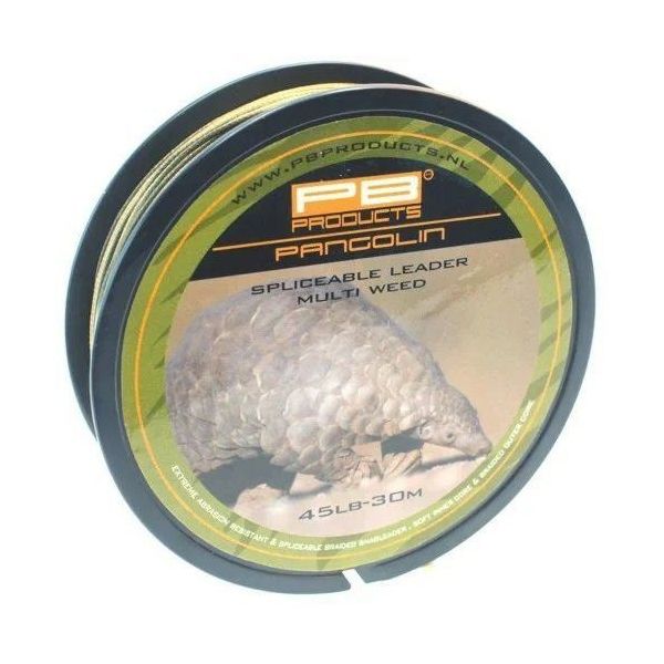 

Противозакручиватель с сердечником PB Products PANGOLIN Leader/45lb/30m - Multi Weed