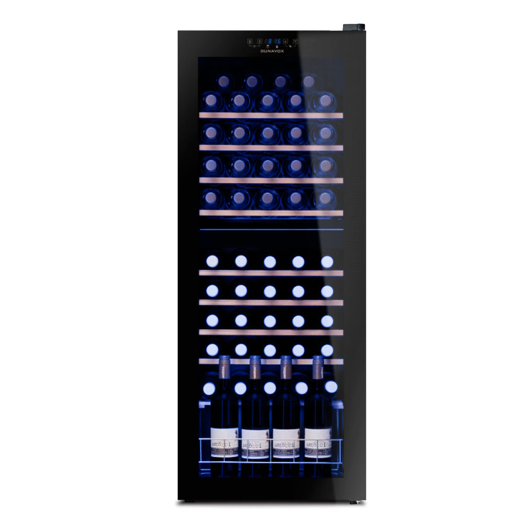 Винный шкаф Dunavox DXFH-54.150 Black отдельностоящий винный шкаф до 12 бутылок proficook