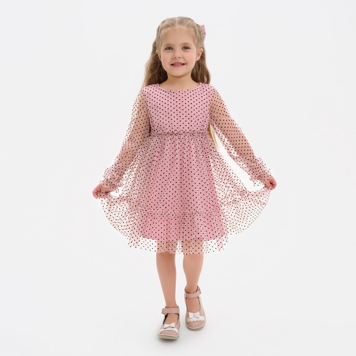 

Платье детское KAFTAN Сетка, розовый, 122, Сетка