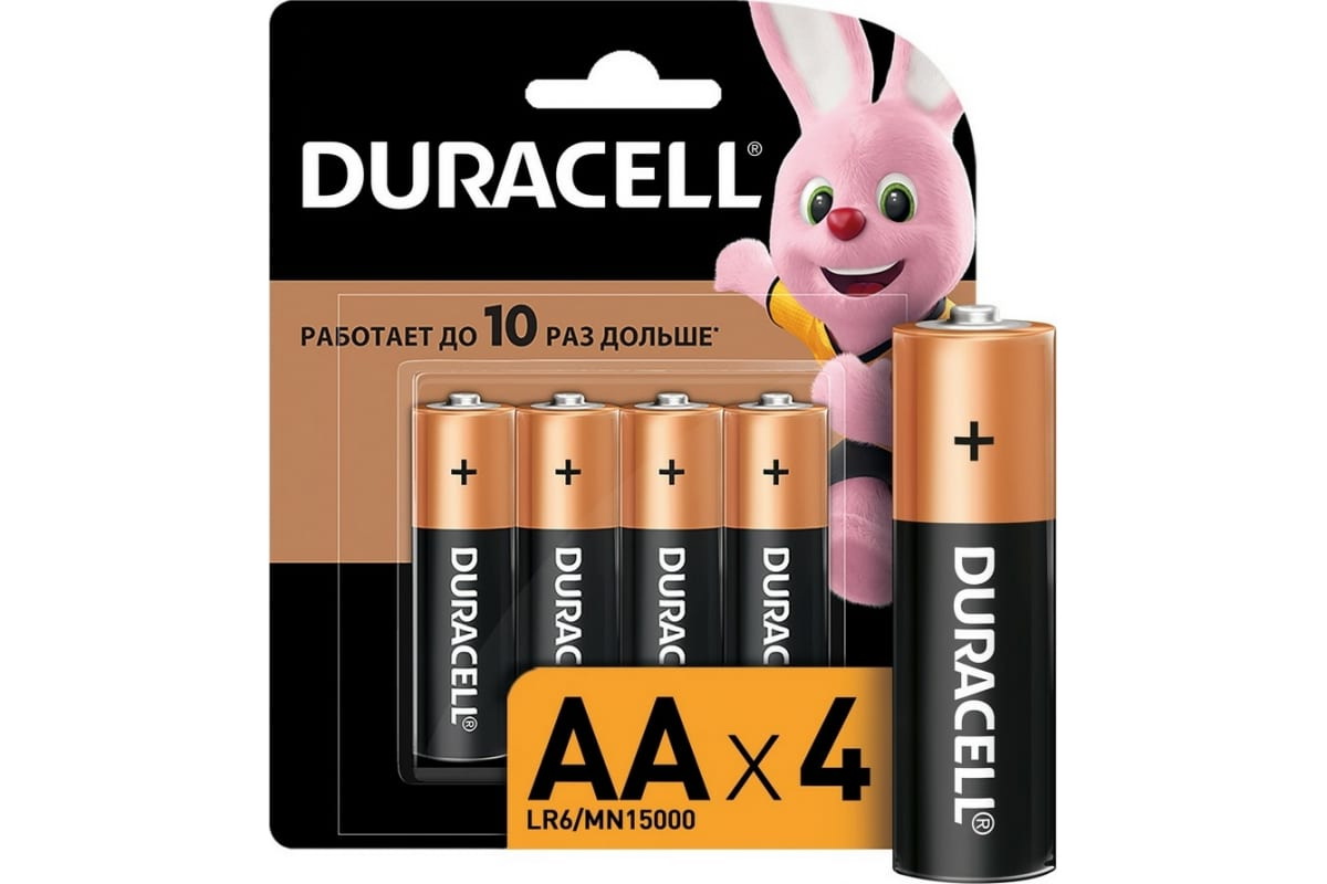 Батарейка AA LR6 1.5V блистер 4шт. (цена за 1шт.) Alkaline Basic DURACELL  1шт