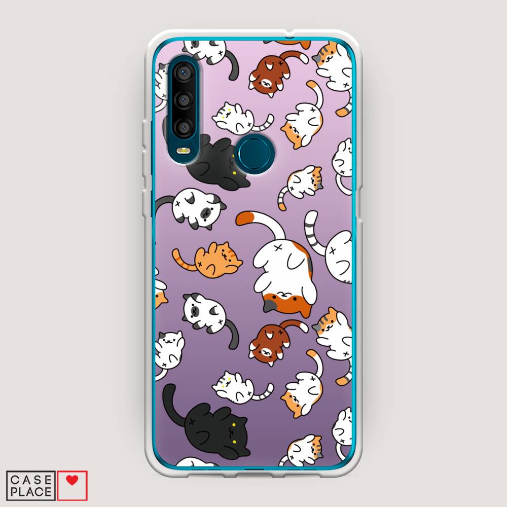 

Чехол Awog на Alcatel 1SE (2020) / Алкатель 1SE (2020) "Котопад", Разноцветный, 171250-7