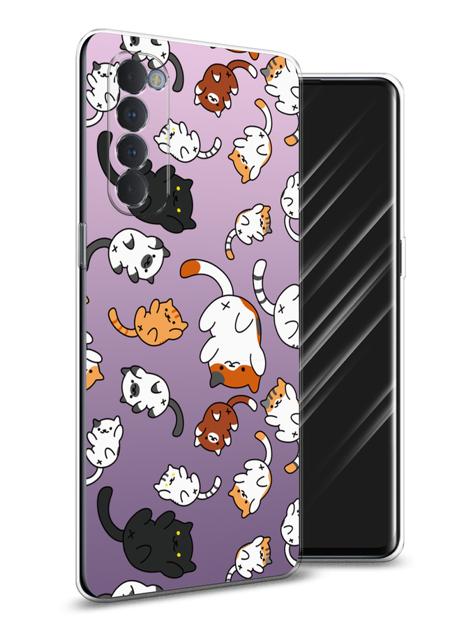 

Чехол Awog на Oppo Reno 4 Pro "Котопад", Разноцветный, 258950-7