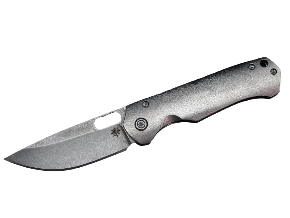 Кастомный нож MST Knives Technik титан/orange peel, M390/stonewash