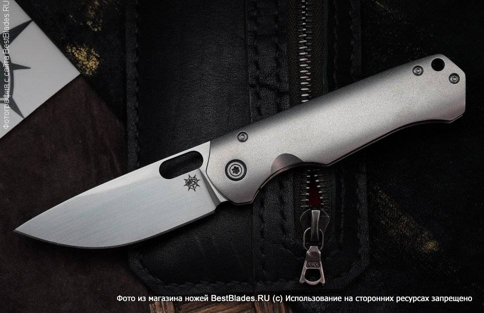 фото Кастомный нож mst knives technik титан/пескоструй, m390/сатин