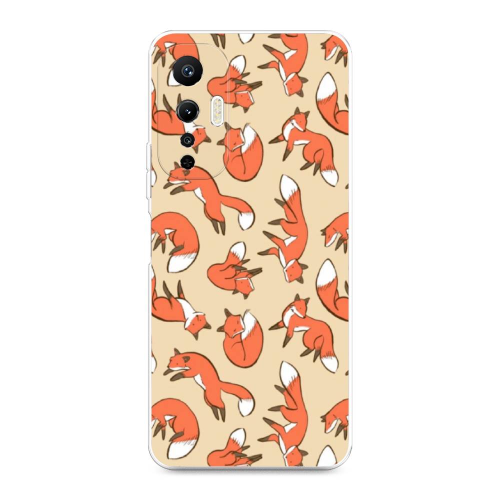 

Чехол Awog на Infinix Hot 20S "Лисички фон", Бежевый;оранжевый;белый, 3103650-3