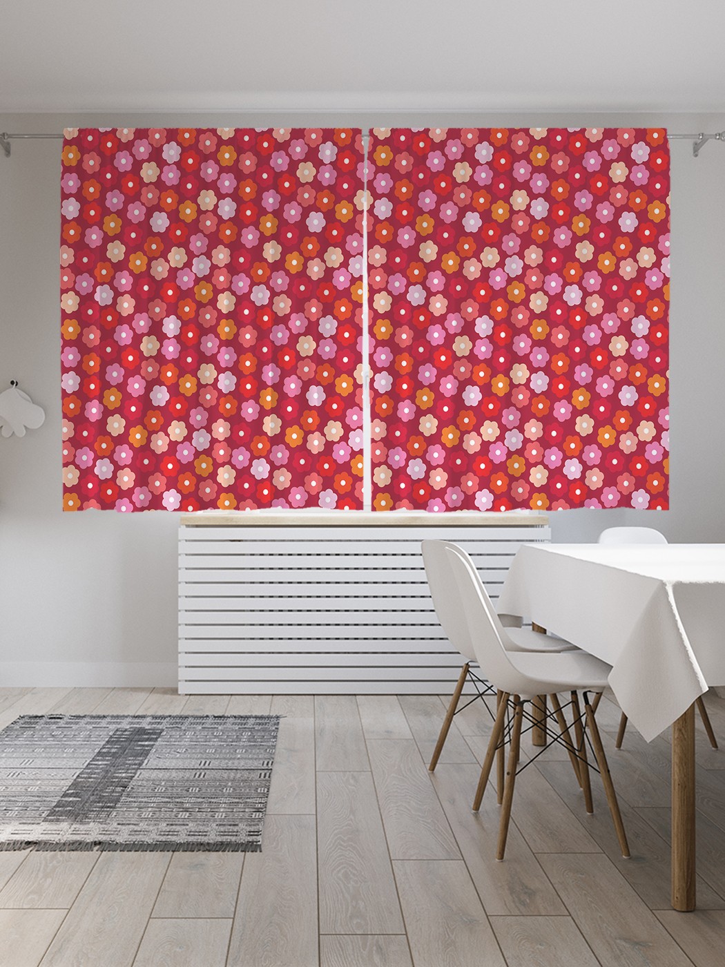 

Классические шторы JoyArty "Цветочный паттерн", серия Oxford DeLux, 2 полотна 145x180 см, Цветочный паттерн